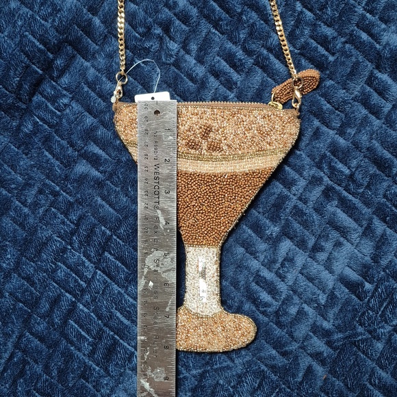 Anthropologie Espresso Martini Beaded Icon Crossbody Bag, New With Tags - Picture 6 of 17